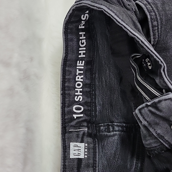 GAP Kids Denim Black Shortie High Rise Size 10 - Picture 4 of 6